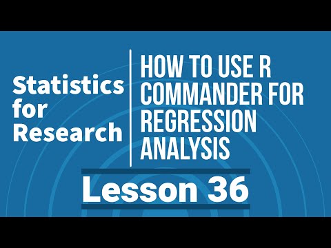 Statistics for Social Science - Lesson 36 - R Commander for Regression Analysis