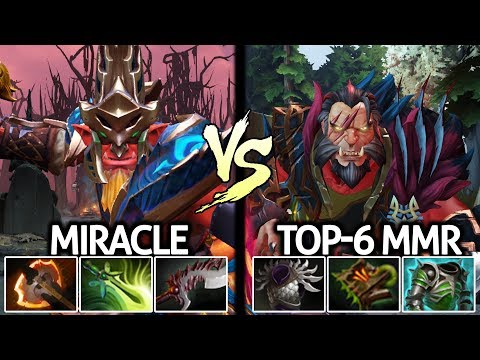 Miracle- Troll Warlord VS Lycan Top-6 MMR | Pro Player against Rat Hero 7.21 Dota 2