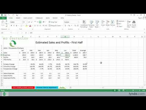 Excel Tutorial - Using the Formula bar
