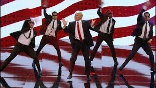 DONALD TRUMP Makes Backstreet Boys Great Again | Judge Cuts | America&#39;s Got Talent 2017