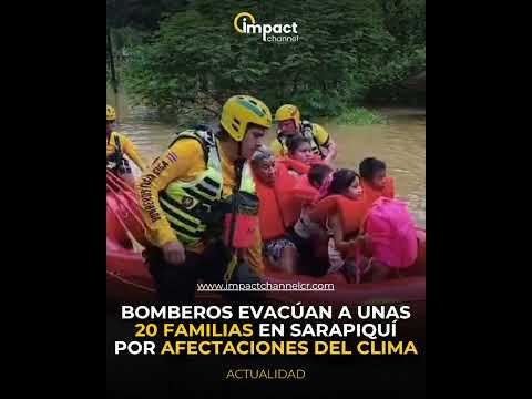 Bomberos evacúan a unas 20 familias por afectaciones del clima