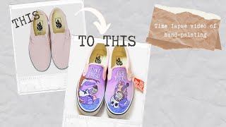 Time lapse video of me painting custom Vans