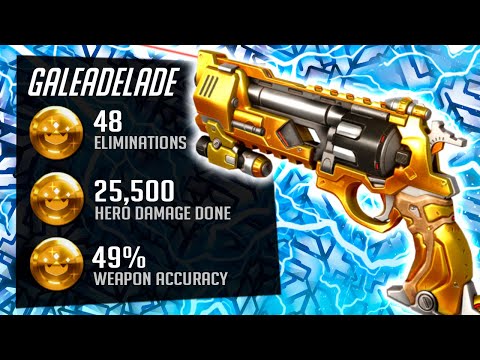 Gale OP Cassidy (McCree) and Soldier 76 - 48 elims! [ Overwatch Season 32 Top 500 ]