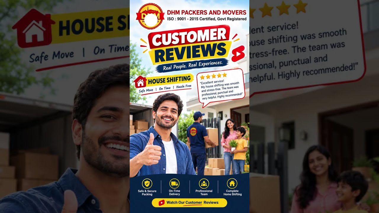 Happy customer review - DHM Packers and Movers in Erragadda