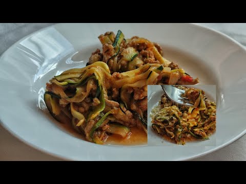 , title : 'Cukkini spagetti 🍝 bolognai szósszal 🤤| Nutrition_ka'