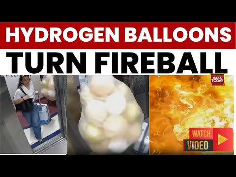 Mumbai Hydrogen Balloon Fire: Narrow Escape After Hydrogen Balloon Fire In Elevator | India Today