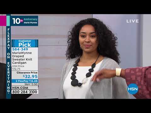 MarlaWynne Draped Sweater Knit Cardigan