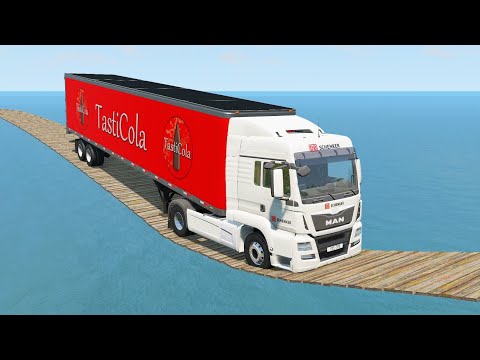 Cars vs Suspension Bridge – BeamNG.Drive