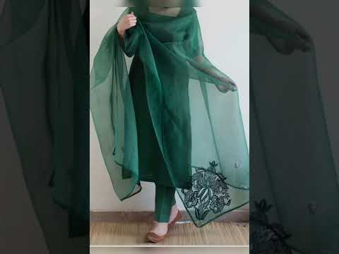 how to make organza dupata at home with simple sewing machine 🥰🥰best unique design of organza dupata