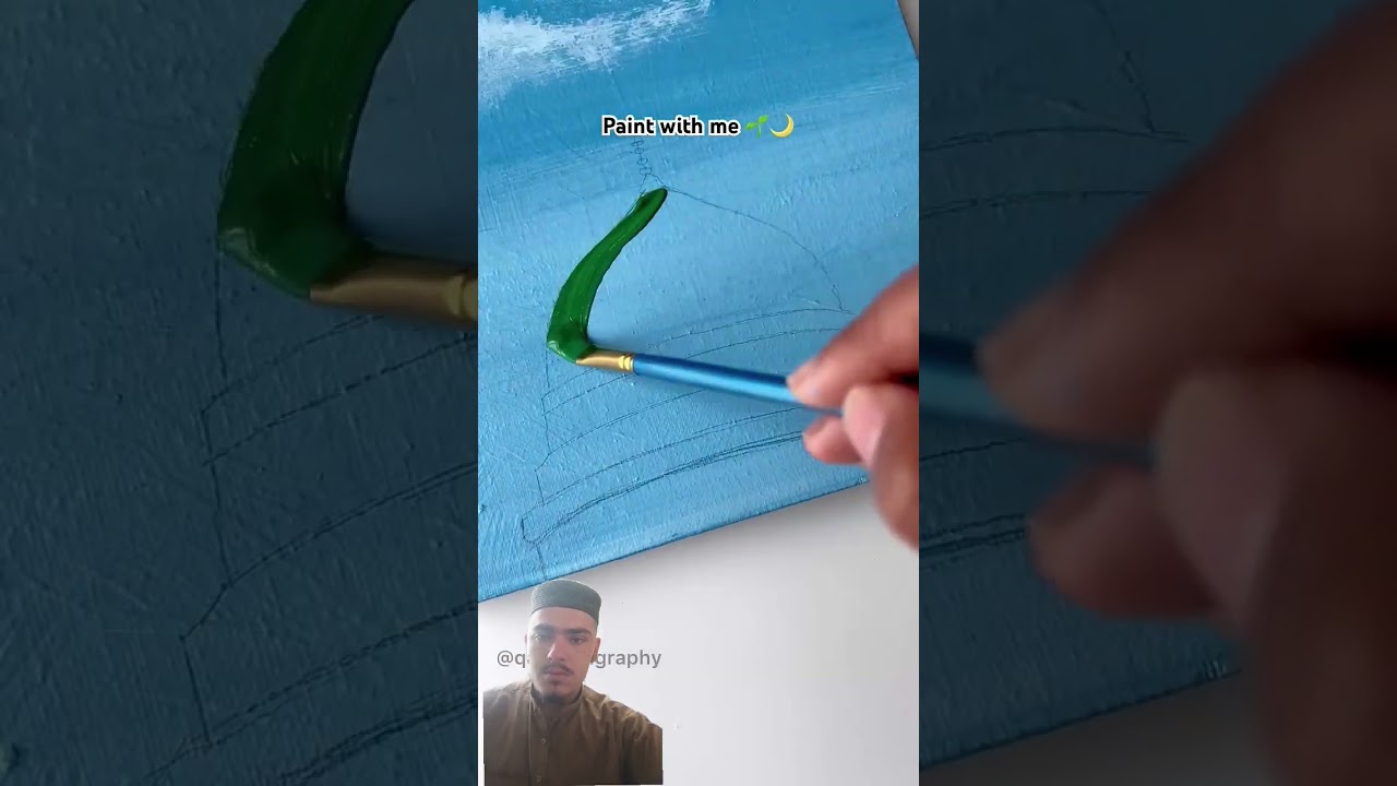 Easy Makkah in moonlight painting forbeginners #art #artshorts #shorts