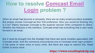 Comcast Email Sign In