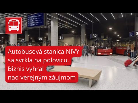 Autobusová stanica NIVY sa scvrkla na polovicu. Biznis vyhral nad verejným záujmom (Reportéri STVR)