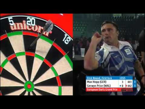 2015 European Darts Grand Prix Round 1 Hopp vs Price  pt 1