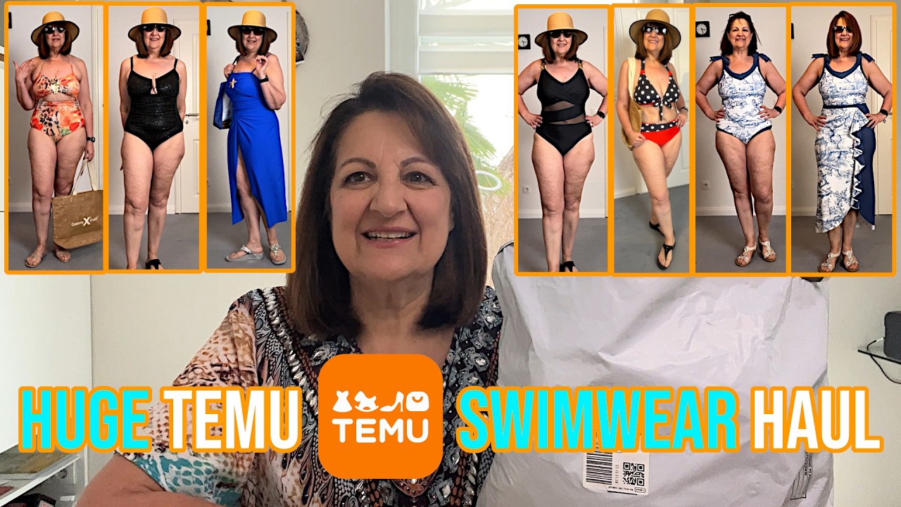 🏖️ Ready for summer?  Huge Temu Swimwear Haul 🩱👙 trying on lots of cool bathers and swimwear ❤️