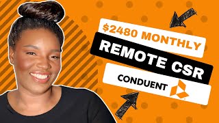 Conduent Remote Call Center Rep [$2480 Per Month]