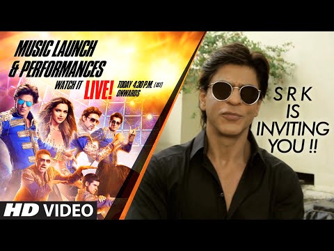Shah Rukh Khan is INVITING You !!!!! Happy New Year Music Launch