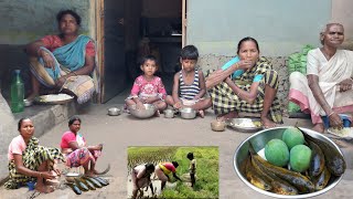 Santali Tribe Women Catching And Cooking Snakehead Fish With Raw Mango (Aam Shol)