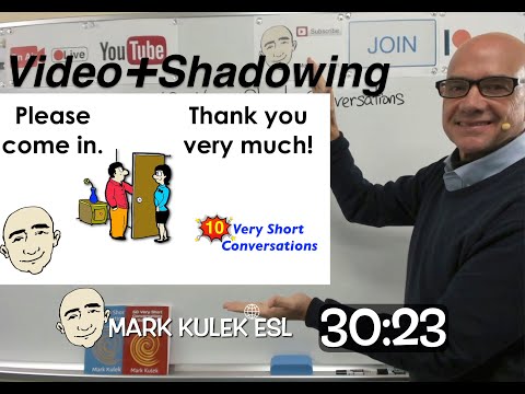 10 Very Short Conversations (live shadowing lesson + video) | Learn English - Mark Kulek ESL