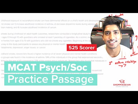 MCAT Psych/Soc Passage Breakdown w/ a 525 Scorer