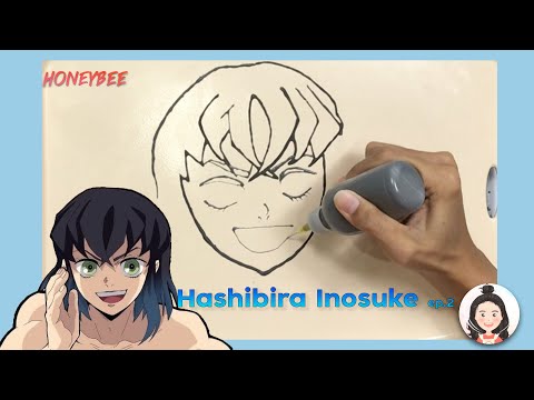 Kimetsu no Yaiba  Pancake Art bp8 [ 鬼滅の刃 ] - Hashibira Inosuke EP.2 嘴平 伊之助  | Honeybee