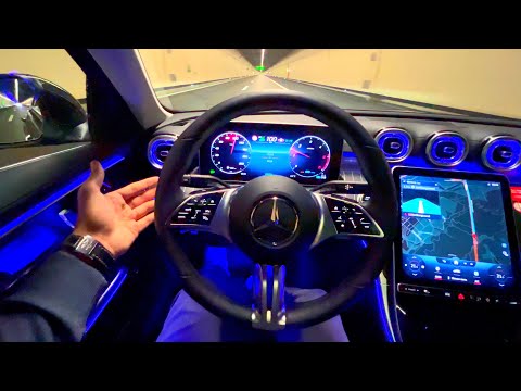 2022 NEW Mercedes C Class | NIGHT Drive C220d FULL Review Interior Exterior
