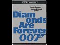 Closing To Diamonds Are Forever UK 4K UHD Blu Ray 2025
