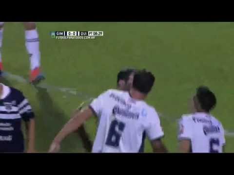 Roja a Pérez Godoy. Gimnasia - Quilmes . Fecha 13. 2015. FPT