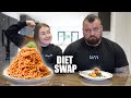 Swapping Diets With a PROFESSIONAL STRONGWOMAN!!! Ft. Chloe Brennan | Eddie Hall