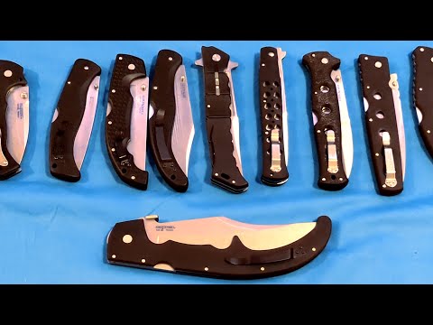My XL Cold Steel Folding Knife Collection: August 2023