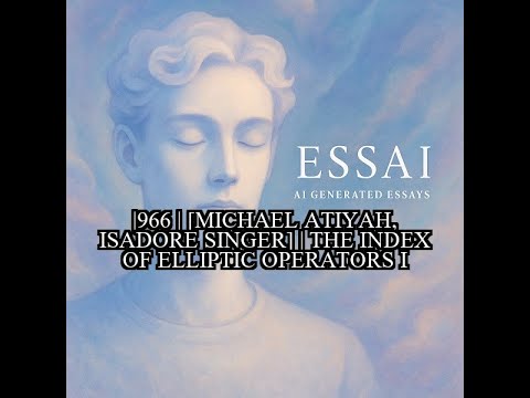 1966 | [Michael Atiyah, Isadore Singer] | The Index of Elliptic Operators I