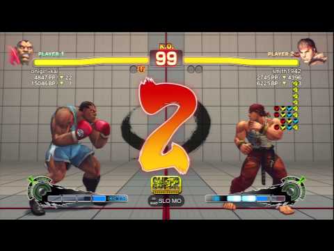 onigiri-kai (Balrog) Vs smith1942 (Ryu) SSF4 AE Ranked Matches - PSN