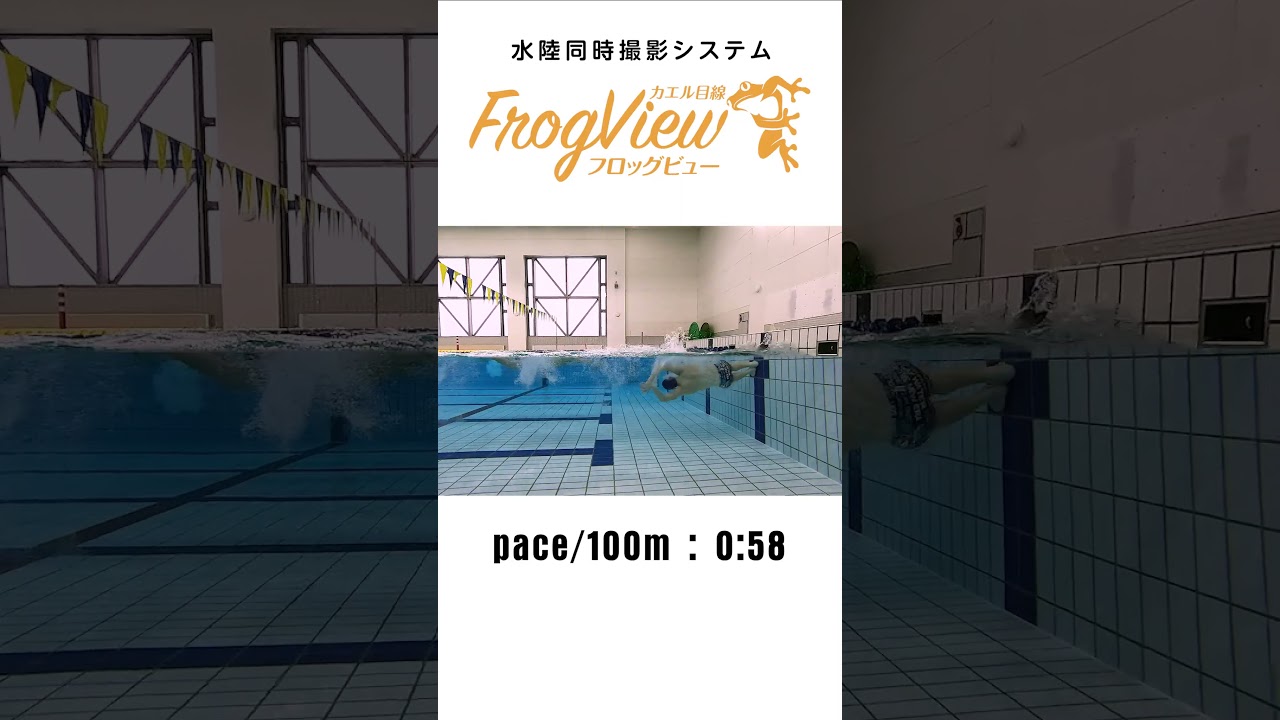 【FrogView】カエル目線でスイマーを撮影する【FrogView】 #swimming #水中撮影