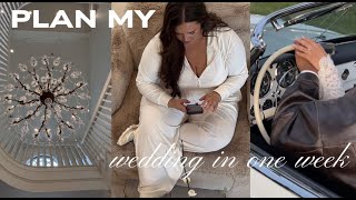 I PLANNED MY WEDDING IN ONE WEEK: 250 guests, cake tasting, photos, *whew* florals are expensive