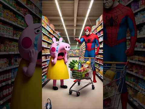 🤩Evolution of Peppa Pig: Peppa Pig in the Supermarket with Spiderman😻 #evolution #funny #peppapig