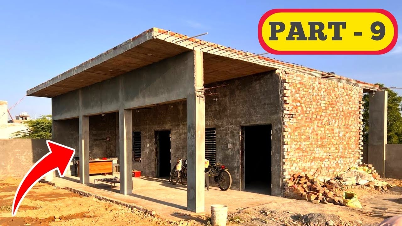 Part - 9 आश्रम निर्माण कार्य में निरंतर प्रगति कमरों की लिपाई का कार्य सफलतापूर्वक पूर्ण