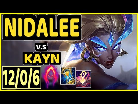 NIDALEE vs KAYN - 12/0/6 KDA JUNGLE GAMEPLAY - EUW Ranked MASTER