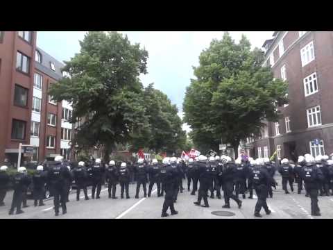 Nazidemo in Hamburg blockieren, durchprügeln, eskalieren; 02 06 2012 utopieTV doku video