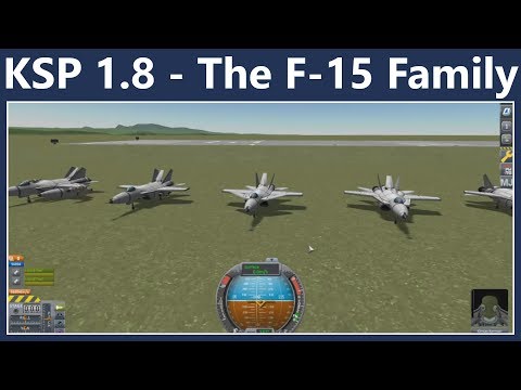 A Family of F-15's in KSP 1.8