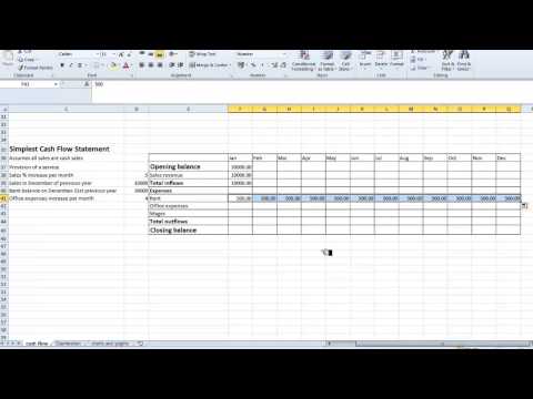 Spreadsheet Simple Cash Flow Statement