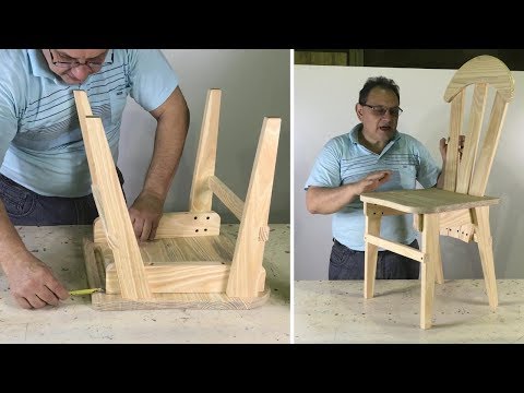 EASY STEP-BY-STEP WOODEN CHAIR - CARPENTRY TUTORIAL