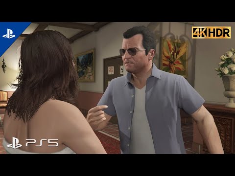 GTA 5 PS5 Gameplay Walkthrough Part 7 - 4K 60FPSb On TCL C935 144 Hz