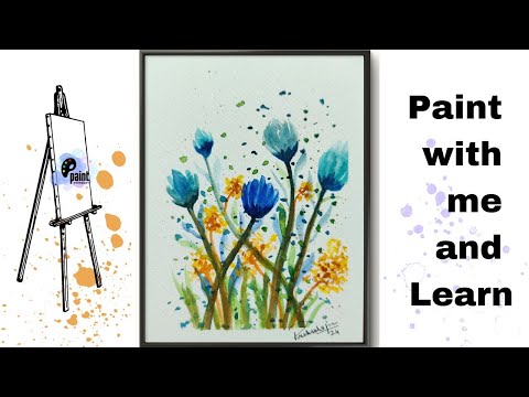 How to paint flowers with watercolours/ watercolour painting for beginners/ how to start painting