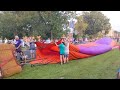 One Of The Many Fun Fest Hot Air Balloons Fills Up