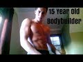 15 Year Old Bodybuilder Flexing | Cameron Patt