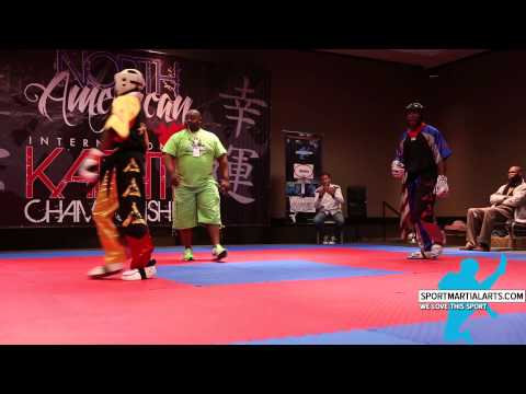 Kevin Walker vs Avey Plowden - Men's Sparring Final - NA International Karate Championships 2014