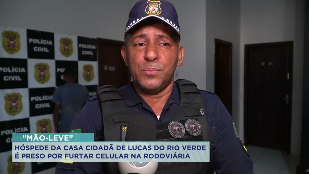 HÓSPEDE DA CASA CIDADÃ DE LUCAS DO RIO VERDE É PRESO POR FURTAR CELULAR NA RODOVIÁRIA