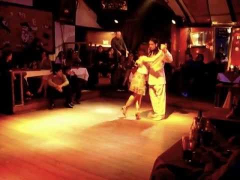  Andres Laza Moreno  and  Samantha Dispari  are  dancing  to  the  tango  "  La Bruja  "
