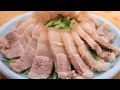 Boiled Pork Belly with Garlic Sauce / Chinese Food Recipes / Pork Belly Recipes