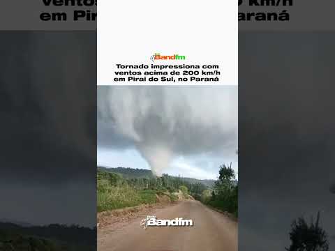 Tornado impressiona com ventos acima de 200 kmh no Paraná  😱