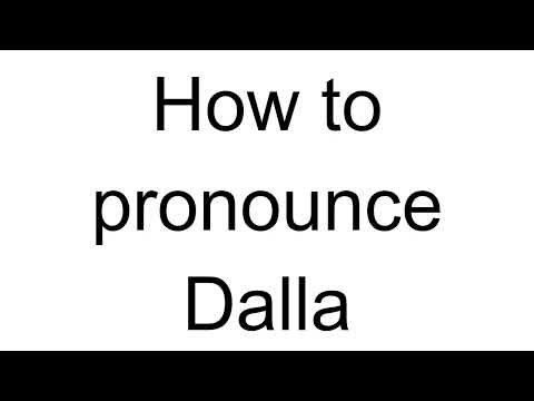 How to Pronounce Dalla (Icelandic)